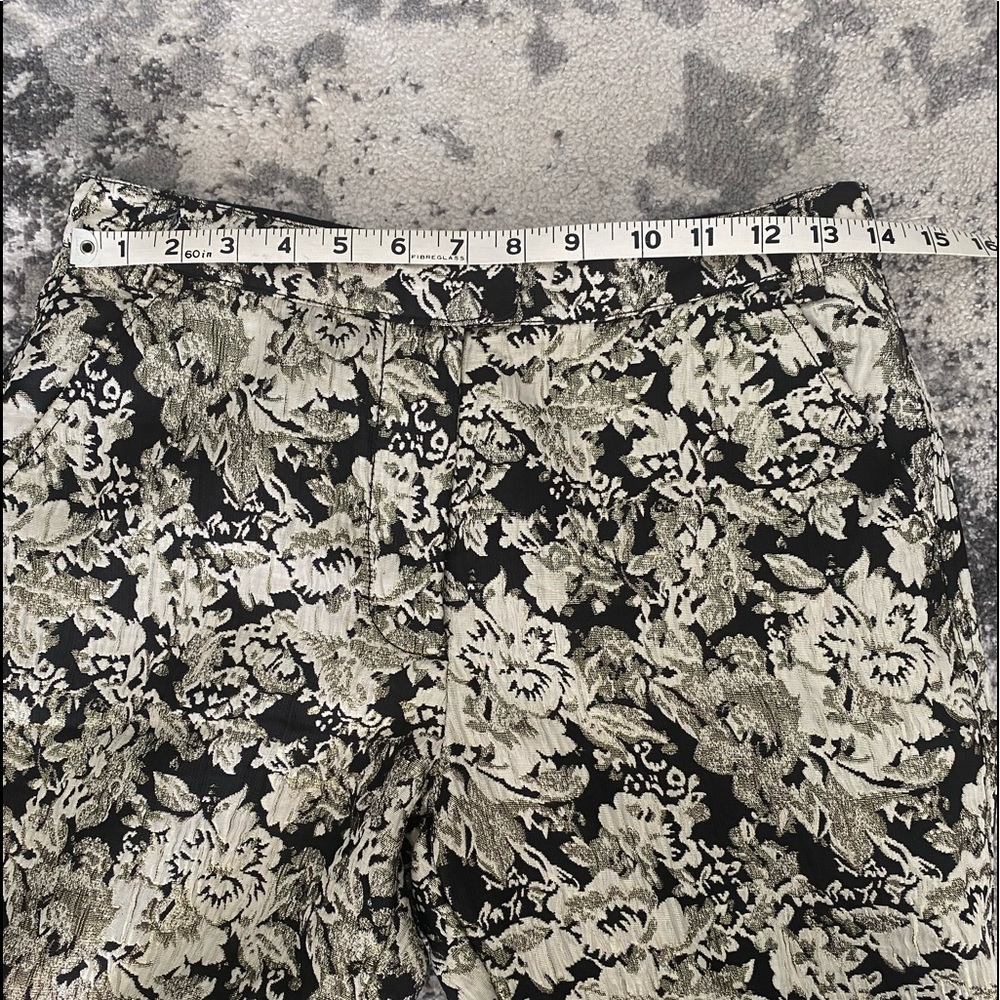 Abercrombie & Fitch Brocade Black & Gold trouser Pants - Picture 5 of 7